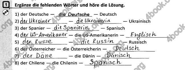 ГДЗ (Ответы) Робочий Зошит Німецька мова 8 клас Сотникова 2016 8-рік