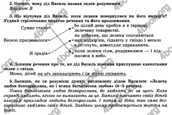 Відповіді (ответы) - ДПА (ПКР) Літературне читання 4 клас 2017. Генеза