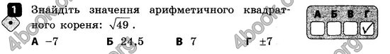 Ответы Зошит контроль Алгебра 8 клас Корнієнко 2016. ГДЗ