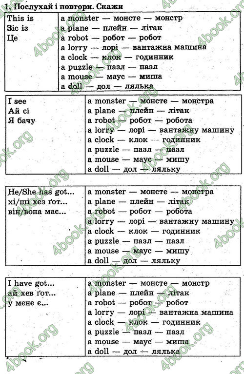 Відповіді Англійська мова 2 клас Несвіт. ГДЗ