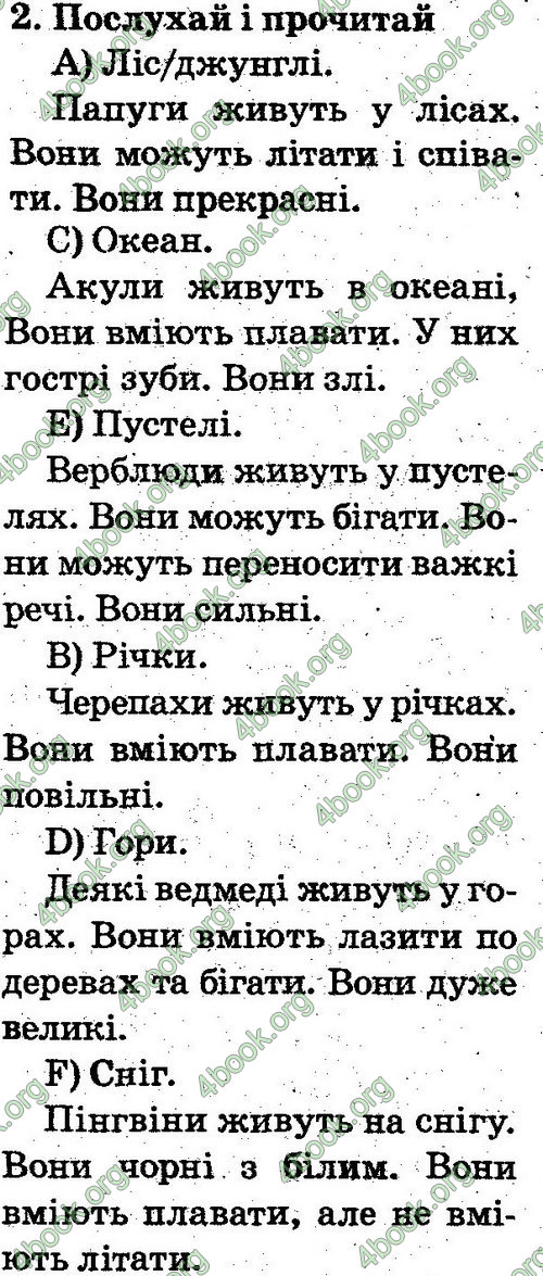 Відповіді Англійська мова 2 клас Несвіт. ГДЗ