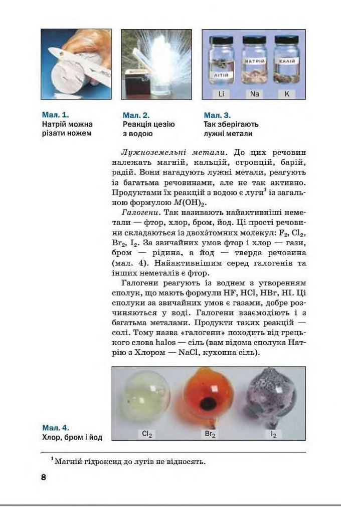 Підручник Хімія 8 клас Попель 2016