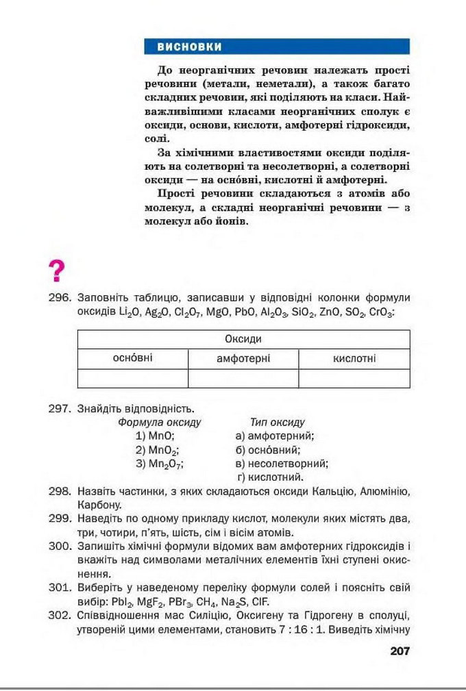 Підручник Хімія 8 клас Попель 2016