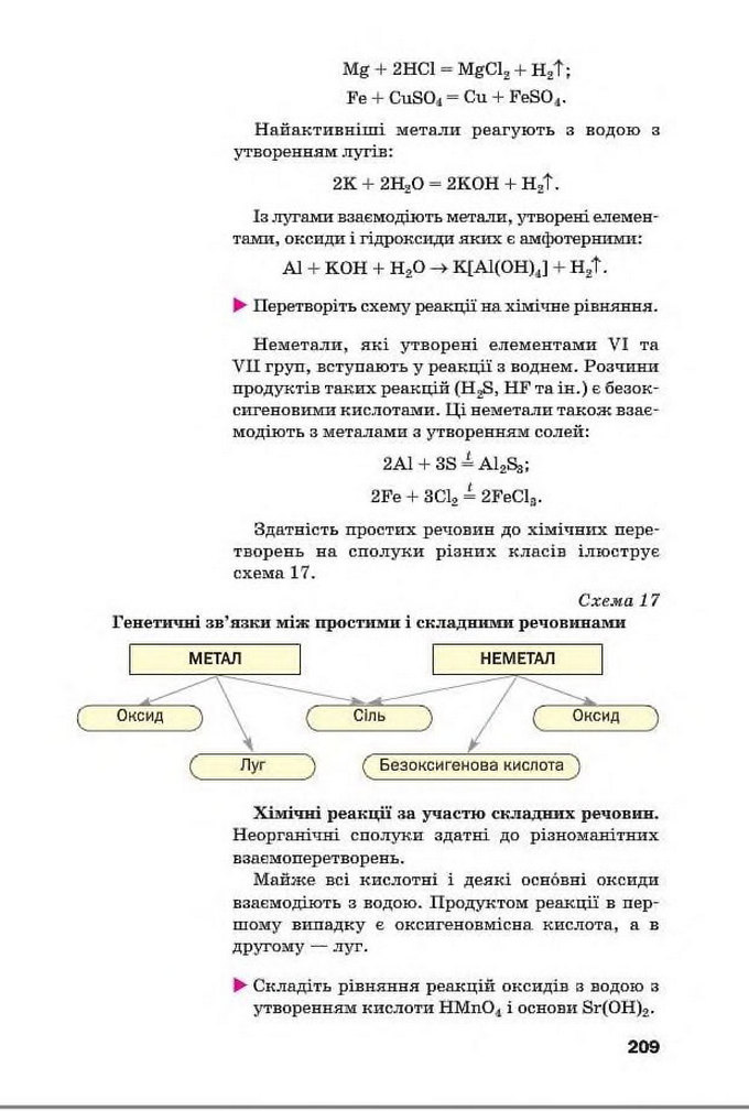 Підручник Хімія 8 клас Попель 2016
