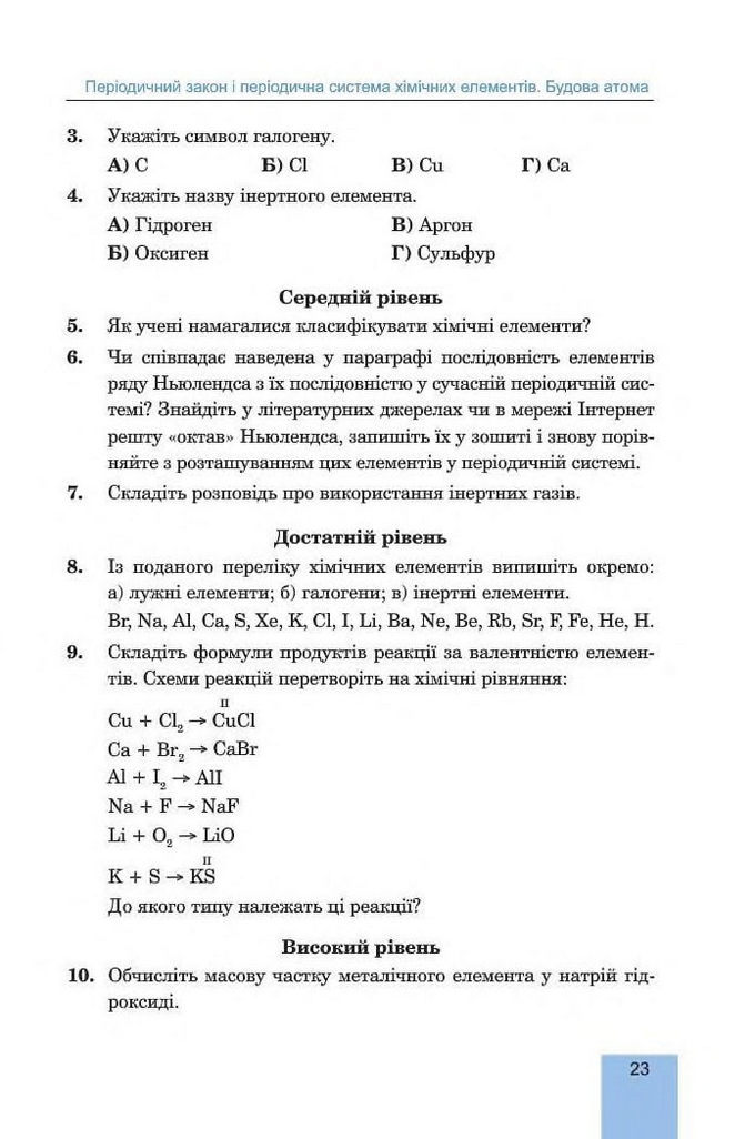 Хімія 8 клас Дячук 2016. Підручник