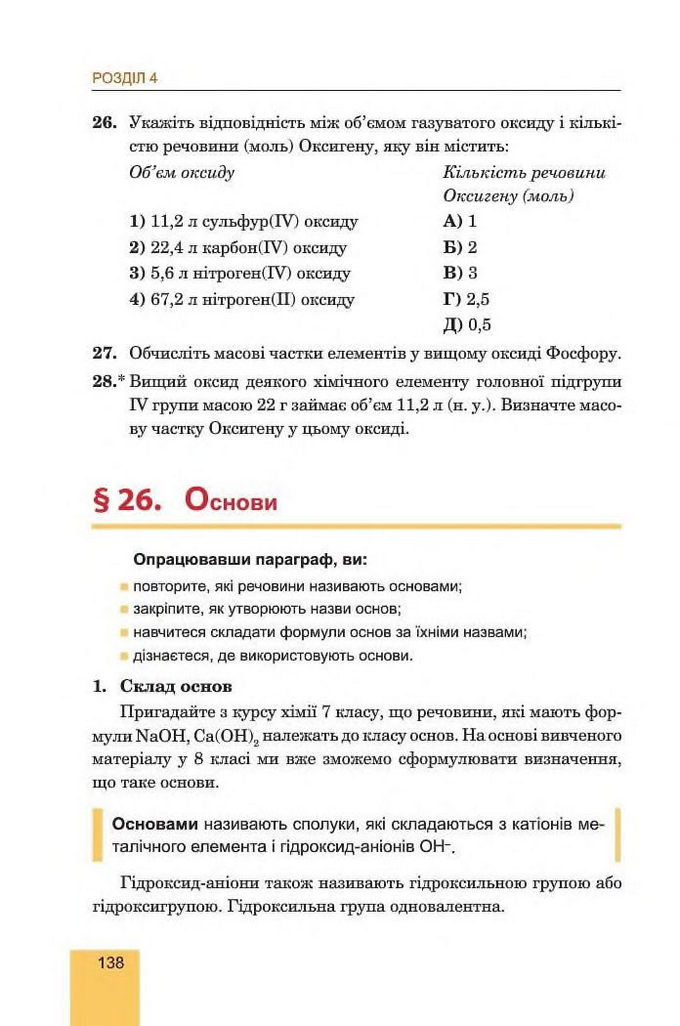 Хімія 8 клас Дячук 2016. Підручник
