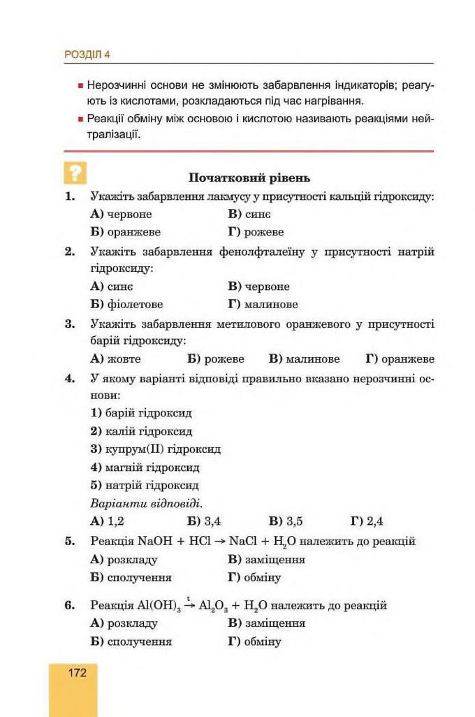 Хімія 8 клас Дячук 2016. Підручник