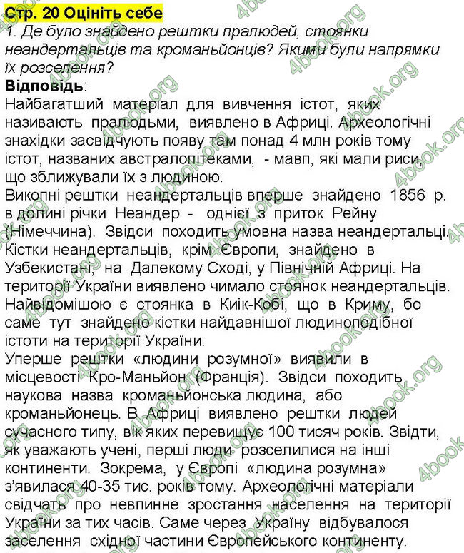 Ответы Всесвітня історія 6 клас Бандровський. ГДЗ