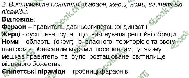 Відповіді Всесвітня історія 6 клас Бандровський