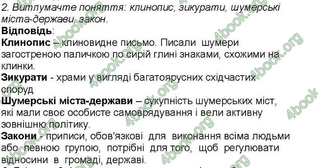 Ответы Всесвітня історія 6 клас Бандровський. ГДЗ