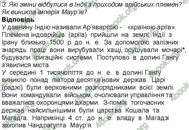 Відповіді Всесвітня історія 6 клас Бандровський