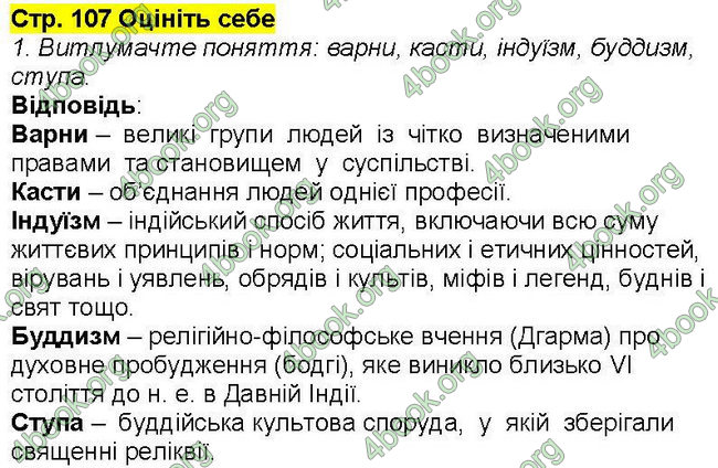 Ответы Всесвітня історія 6 клас Бандровський. ГДЗ