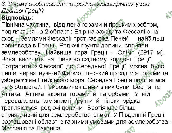 Відповіді Всесвітня історія 6 клас Бандровський