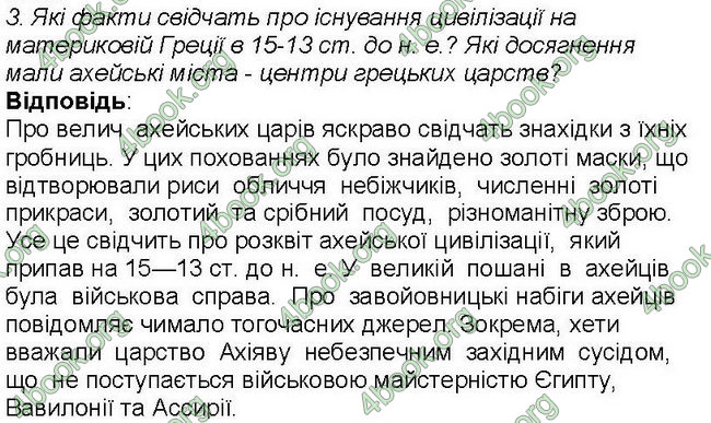 Ответы Всесвітня історія 6 клас Бандровський. ГДЗ