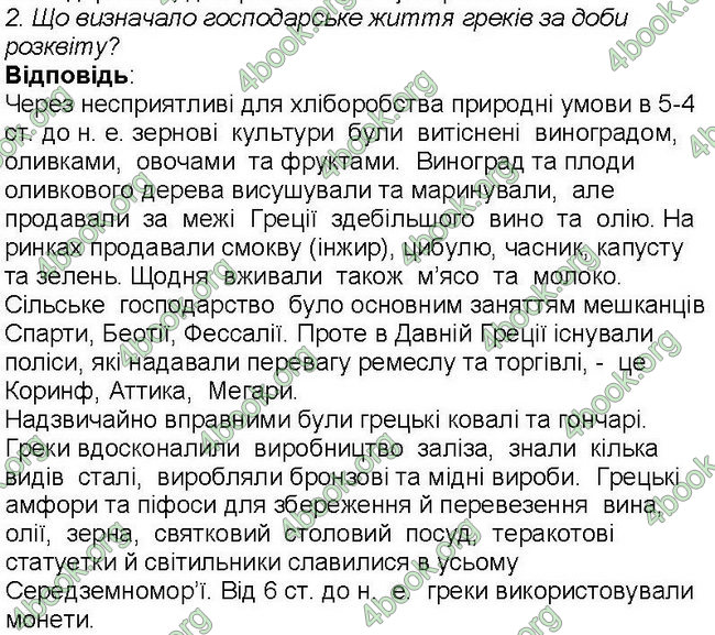 Ответы Всесвітня історія 6 клас Бандровський. ГДЗ