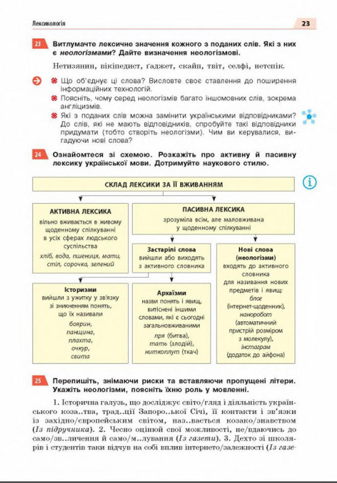 Підручник Українська мова 8 клас Глазова 2021-2016