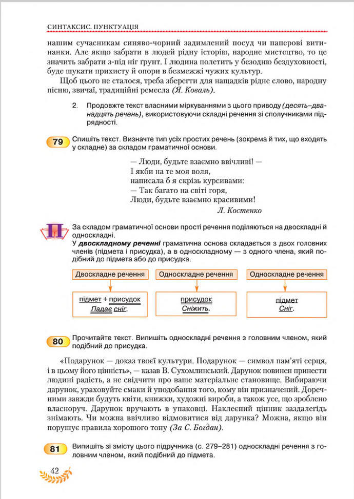 Підручник Українська мова 8 клас Єрмоленко 2016