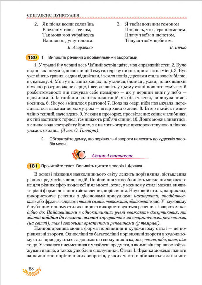 Підручник Українська мова 8 клас Єрмоленко 2016