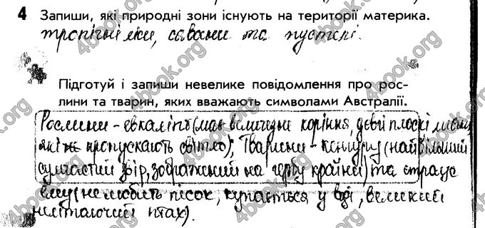 Відповіді Зошит Природознавство 4 клас Діптан - Грущинська