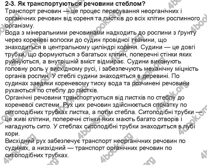 Відповіді Біологія 6 клас Костіков. ГДЗ