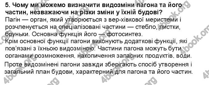 Відповіді Біологія 6 клас Костіков. ГДЗ