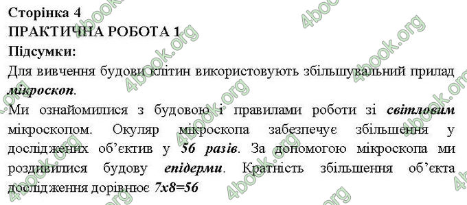 Ответы Зошит практични Біологія 6 клас Балан. ГДЗ