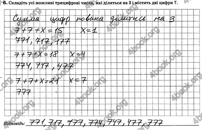 ГДЗ (Ответы) Зошит контроль Математика 6 клас Тарасенкова. Відповіді