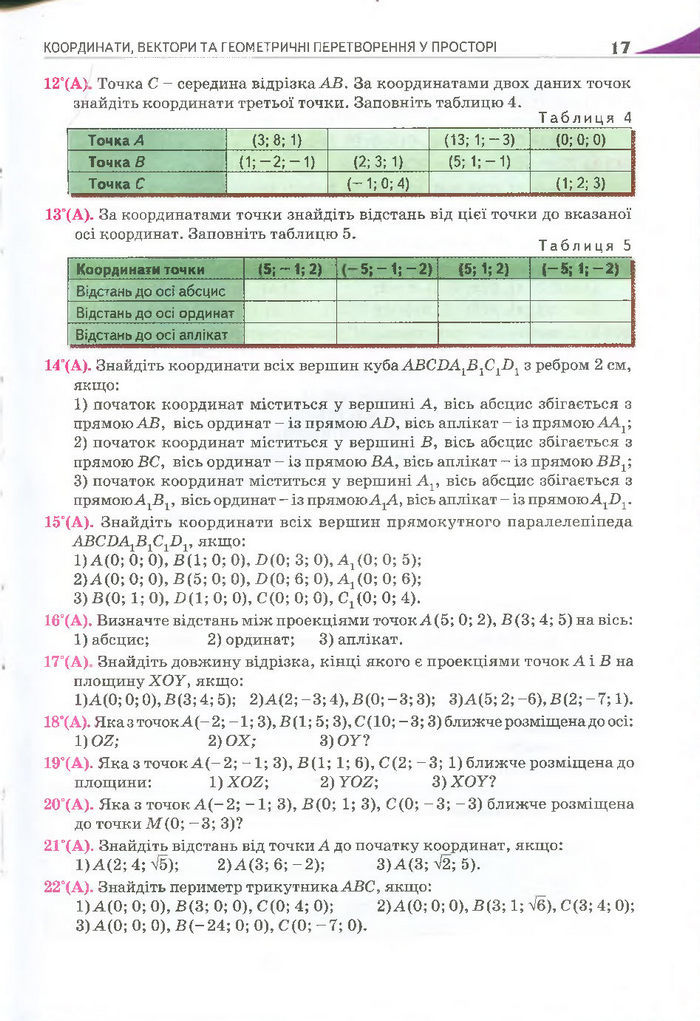 Геометрія 11 клас Бурда 2013 (Проф. Академ.)