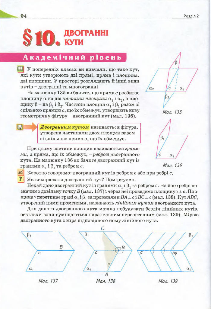 Геометрія 11 клас Бурда 2013 (Проф. Академ.)