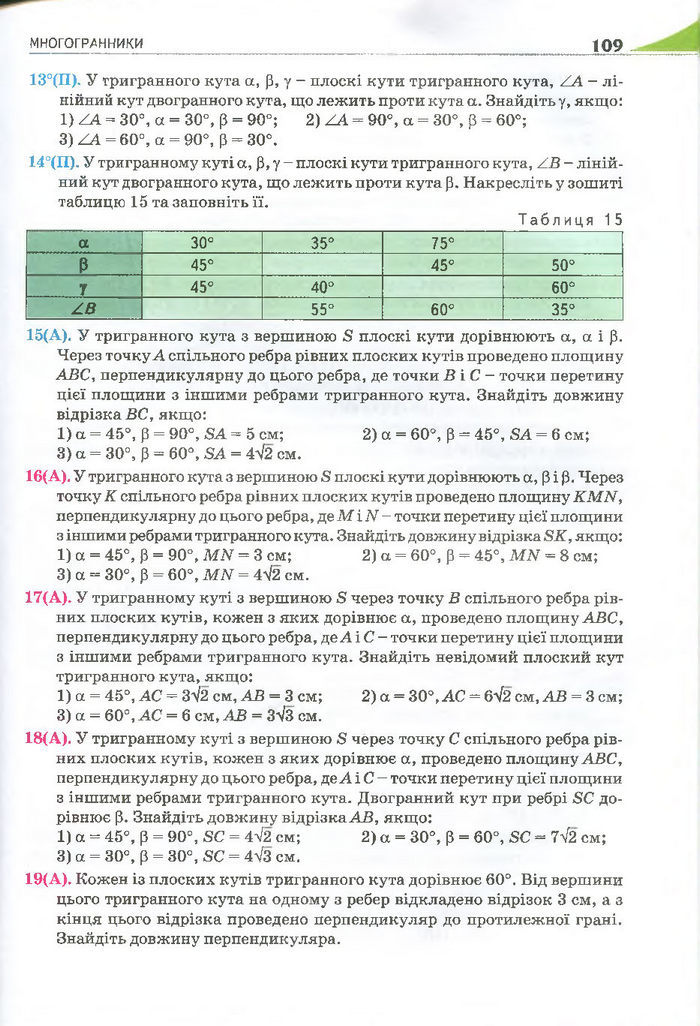 Геометрія 11 клас Бурда 2013 (Проф. Академ.)