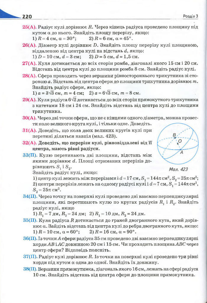Геометрія 11 клас Бурда 2013 (Проф. Академ.)