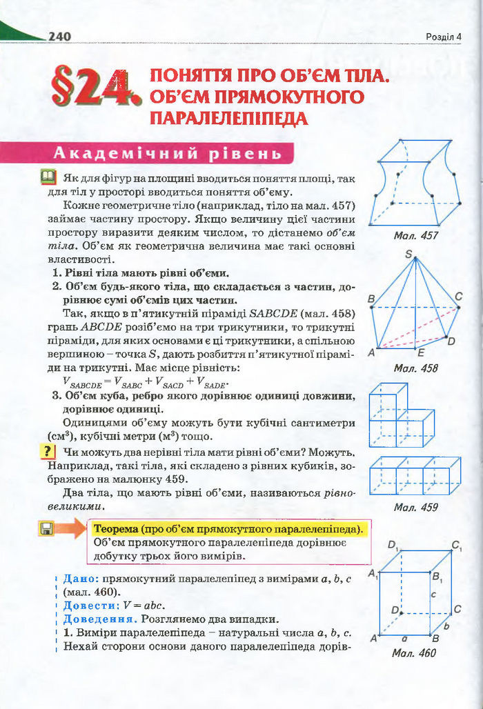 Геометрія 11 клас Бурда 2013 (Проф. Академ.)