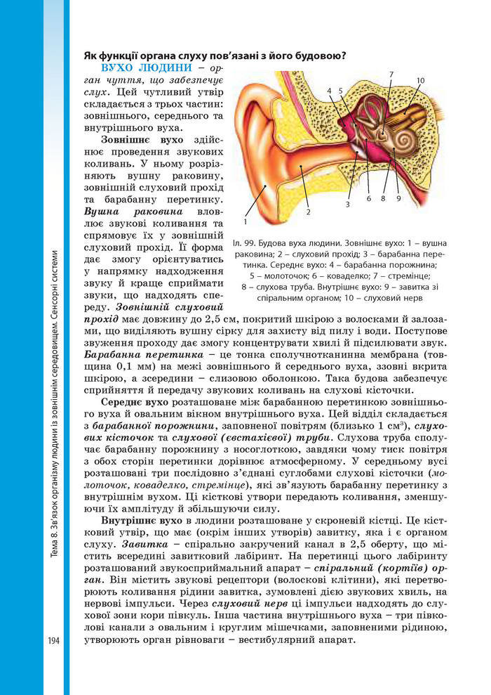 Підручник Біологія 8 клас Соболь 2016 (Укр.)