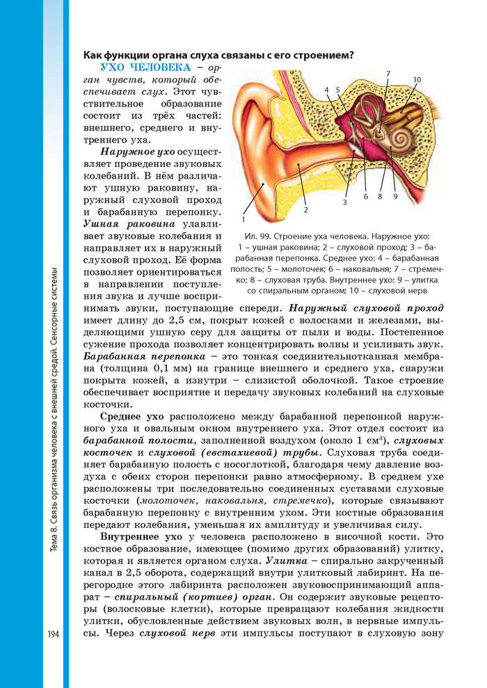 Биология 8 класс Соболь 2016 (Рус.)