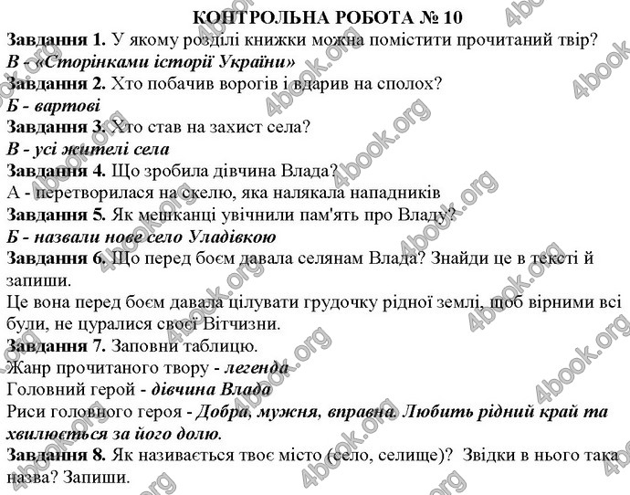 ДПА Літературне читання 4 клас Ранок 2017. Ответы, ГДЗ