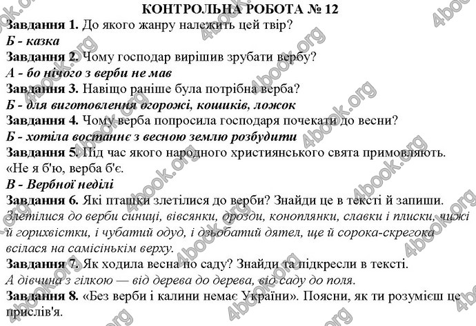 ДПА Літературне читання 4 клас Ранок 2017. Ответы, ГДЗ