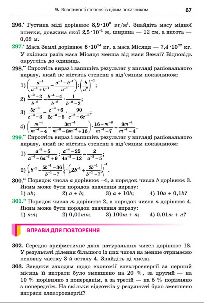 Підручник Алгебра 8 клас Мерзляк 2016 (Укр.)
