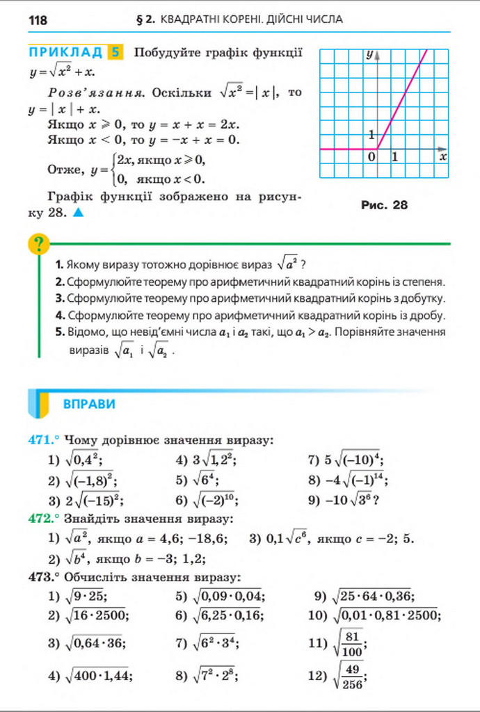 Підручник Алгебра 8 клас Мерзляк 2016 (Укр.)