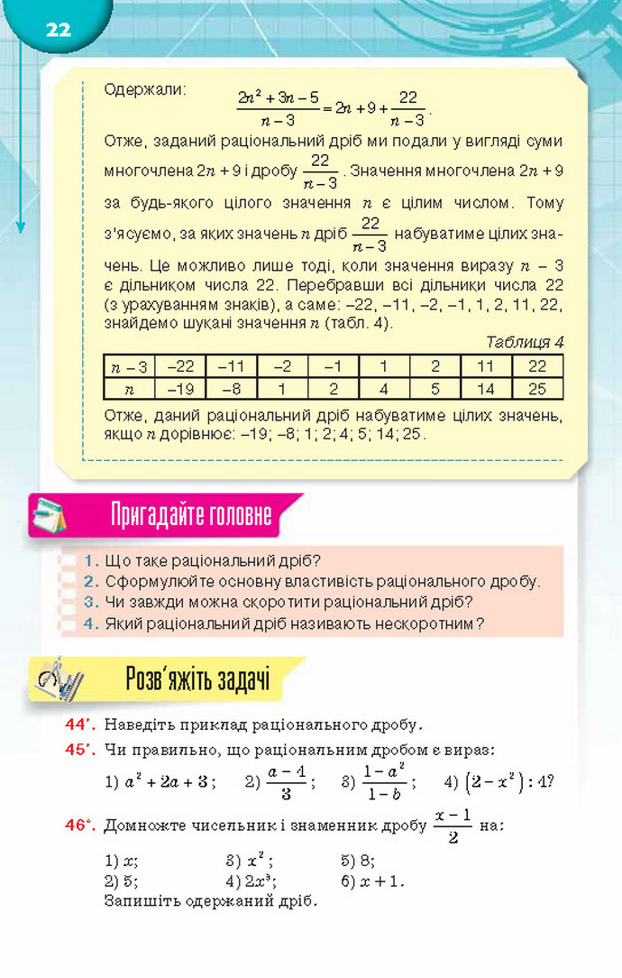 Підручник Алгебра 8 клас Тарасенкова 2016