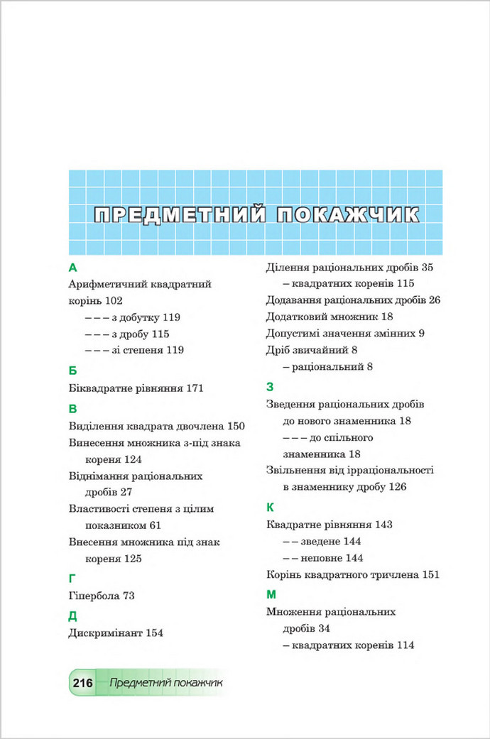 Підручник Алгебра 8 клас Мальований 2016