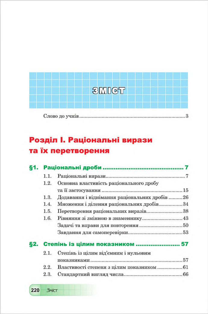 Підручник Алгебра 8 клас Мальований 2016