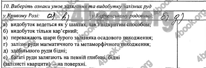 Відповіді Зошит практикум Географія 8 клас Кобернік 2016