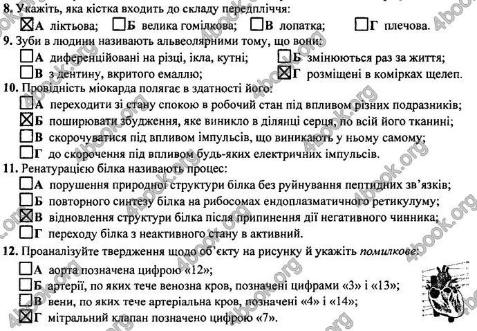 Відповіді (ответы) ДПА Біологія 9 клас 2017. ПіП Барна