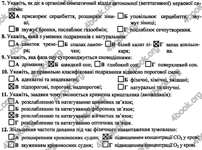 Відповіді (ответы) ДПА Біологія 9 клас 2017. ПіП Барна