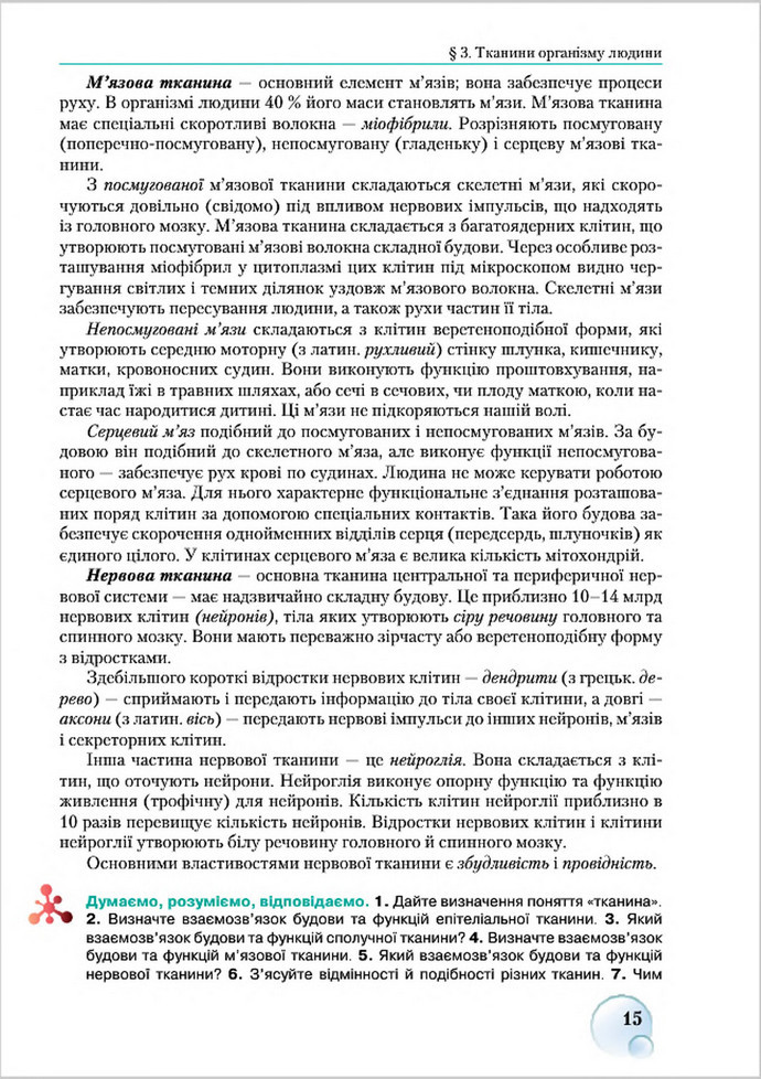 Підручник Біологія 8 клас Страшко 2016