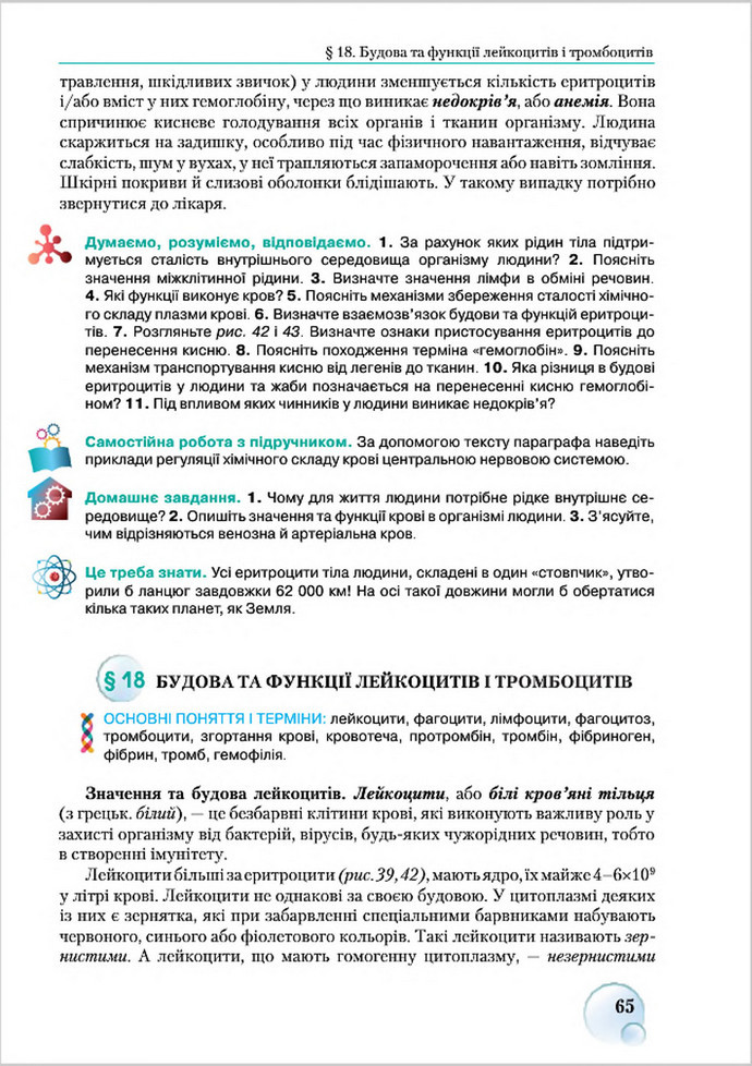 Підручник Біологія 8 клас Страшко 2016