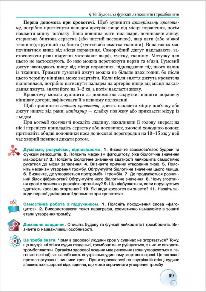 Підручник Біологія 8 клас Страшко 2016