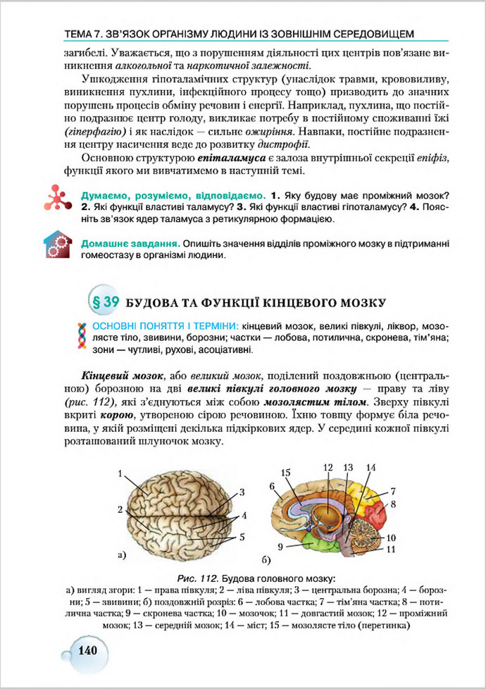 Підручник Біологія 8 клас Страшко 2016