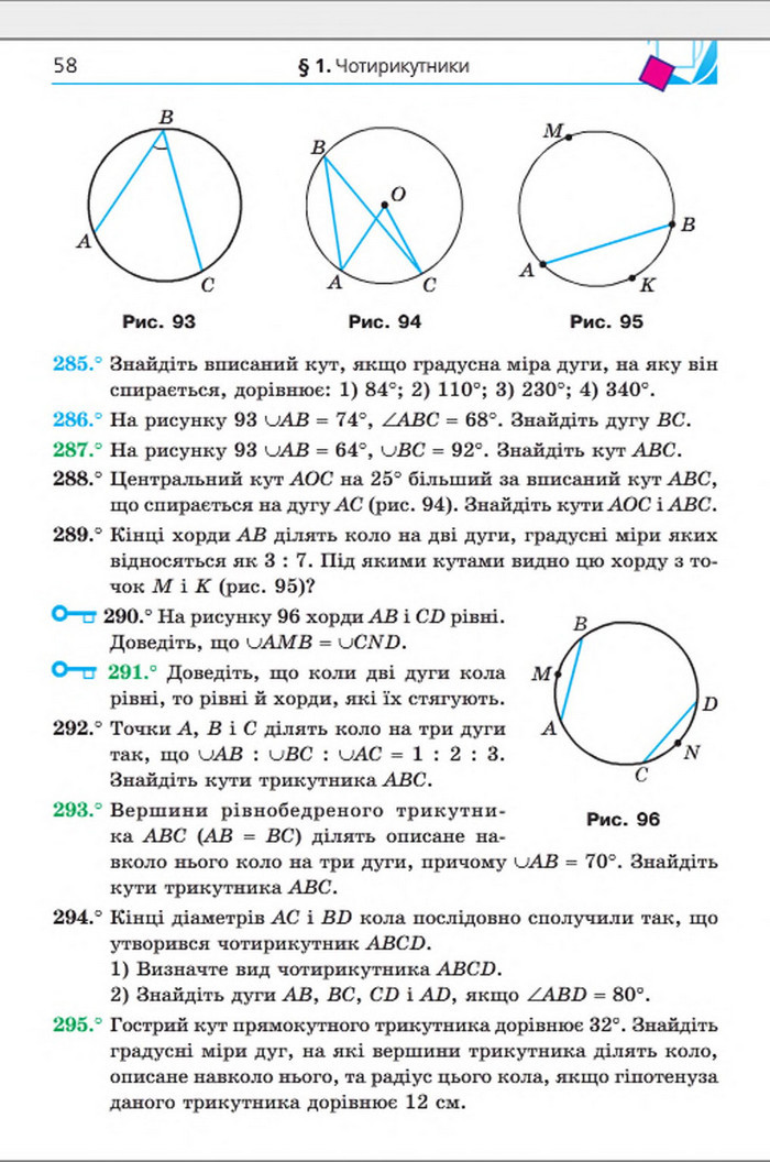 Підручник Геометрія 8 клас Мерзляк 2016