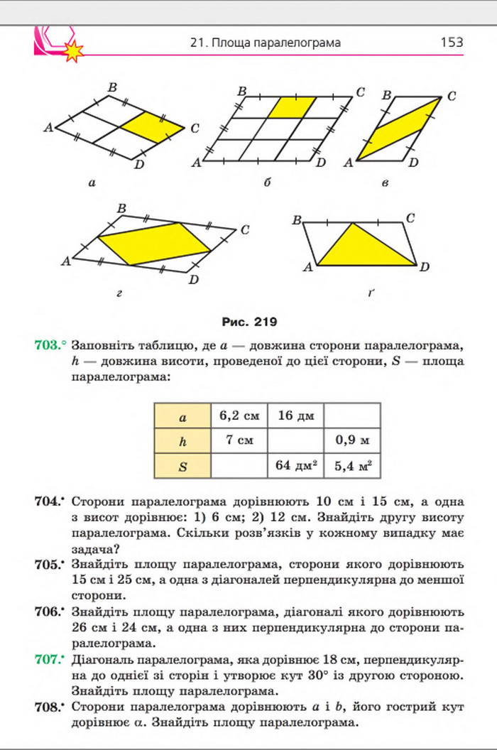 Підручник Геометрія 8 клас Мерзляк 2016